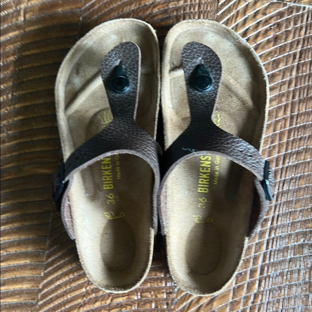 Birkenstock Dark Brown Thong Sandals